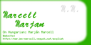 marcell marjan business card