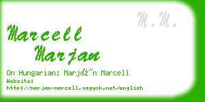 marcell marjan business card